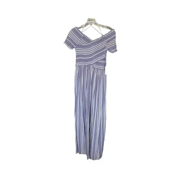 Japna Women's Criss/Cross Striped Bandage Dress size S, Blue & White - Picture 1 of 8